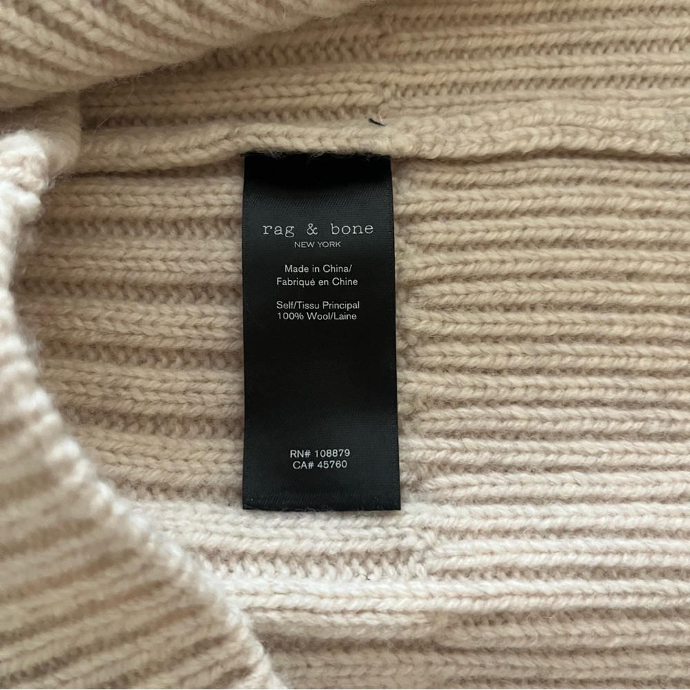 Rag & Bone Wool Oakes Cream Sweater - Picture 6 of 9